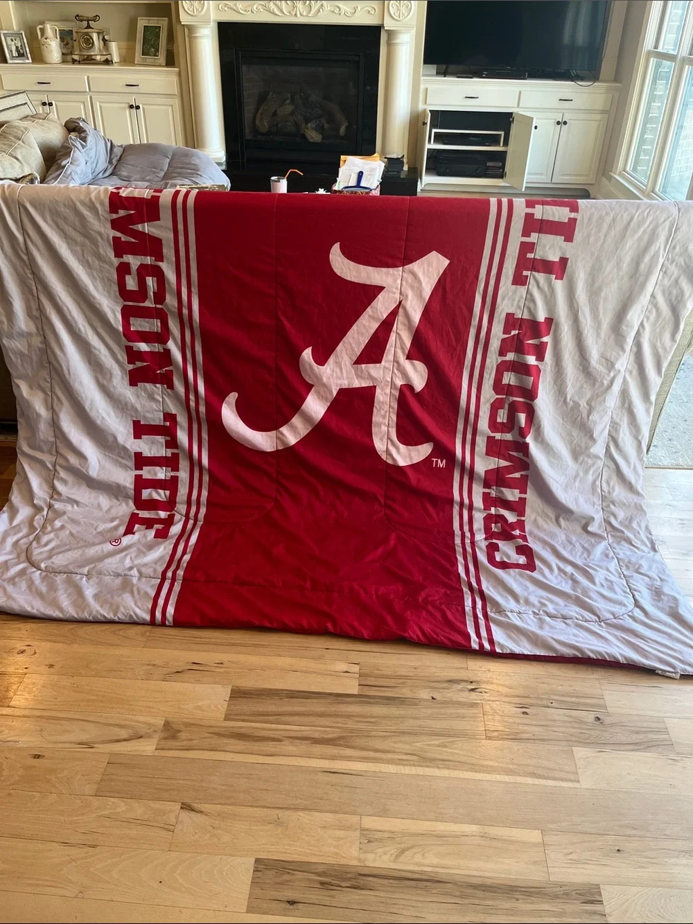 Alabama Crimson Tide Red & Gray Comforter Queen